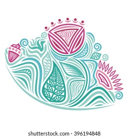 Floral nature pattern design element vector illustration