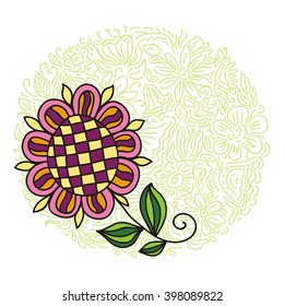 Floral nature pattern design element vector illustration