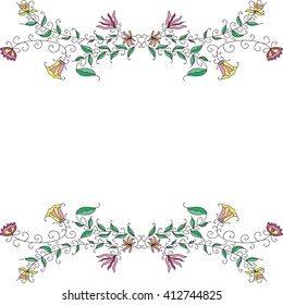 Floral nature pattern design element vector illustration
