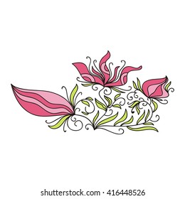 Floral nature pattern design element vector illustration