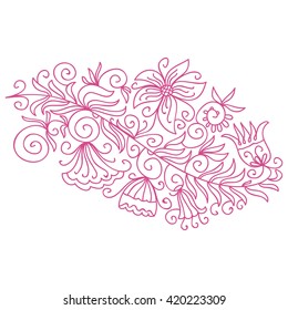 Floral nature pattern design element vector illustration