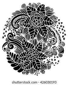 Floral nature pattern design element vector illustration