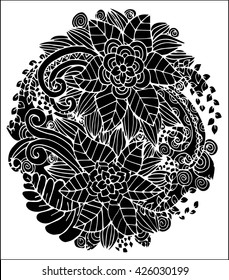 Floral nature pattern design element vector illustration