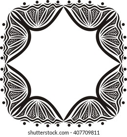 Floral nature pattern frame element vector illustration
