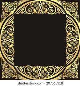 Floral nature pattern frame vector illustration