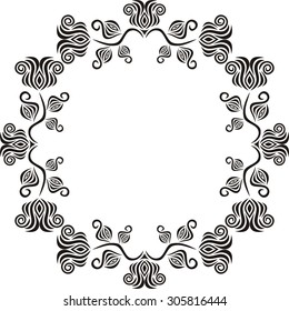 Floral nature pattern frame vector illustration