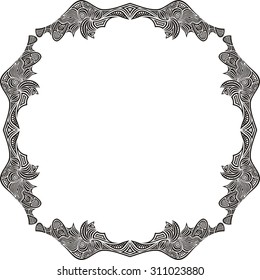 Floral nature pattern frame vector illustration