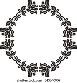 Floral nature pattern frame vector illustration