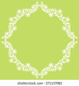 Floral nature pattern frame vector illustration