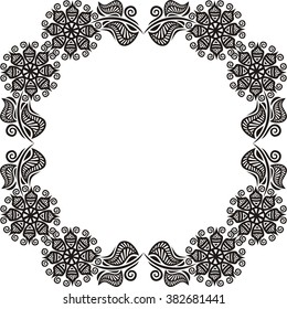 Floral nature pattern frame vector illustration