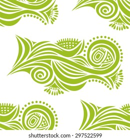 Floral nature pattern seamless background vector illustration