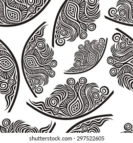 Floral nature pattern seamless background vector illustration