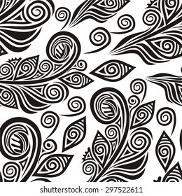 Floral nature pattern seamless background vector illustration