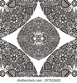 Floral nature pattern seamless background vector illustration