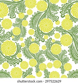 Floral nature pattern seamless background vector illustration