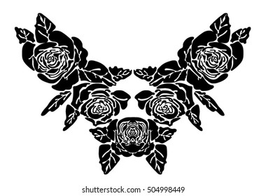 Floral Neck embroidery in vector.