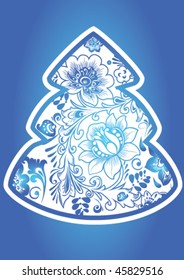 Floral new year tree