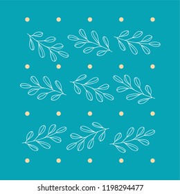 Floral non-stop vector pattern