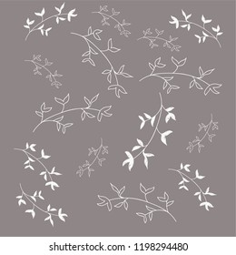 Floral non-stop vector pattern