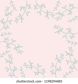 Floral non-stop vector pattern