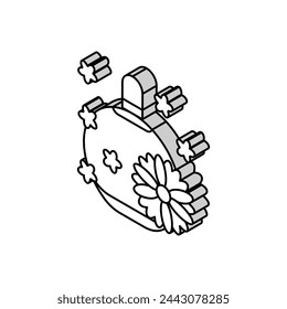 floral notes perfume isometric icon vector. floral notes perfume sign. isolated symbol illustration
