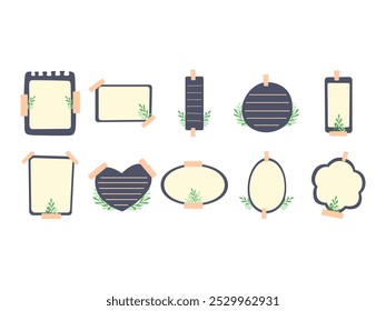 Floral Notes Planner Element Set 