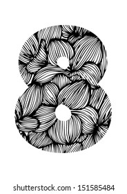 Floral number 8