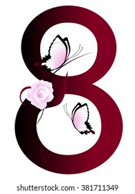 Floral number eight.