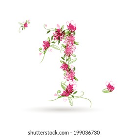 Floral number one for your design
