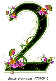 Floral Numbers - Vector