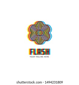 floral ogo abstract, for business, event, modern design template