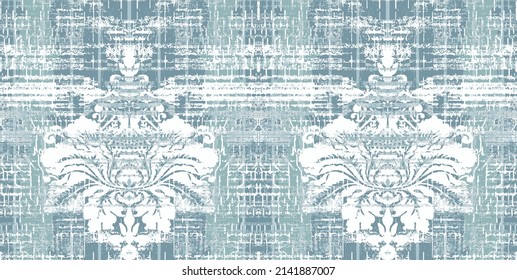 Floral old retro vintage ornament wallpaper on background. Cute ornament floral pattern. Background wall design. Vintage wallpaper