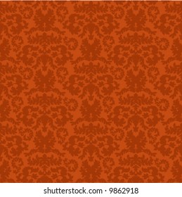 floral orange seamless old texture