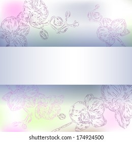 floral orchid background ,