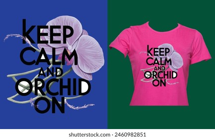 floral orchid flower t shirt design