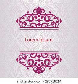 Floral oriental Arab style vignette