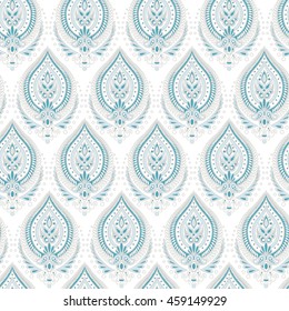 Floral oriental ethnic background. seamless vector pattern
