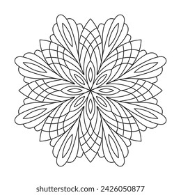 Floral Oriental Outline Vintage Decorative Elements Pattern Illustration mandala for kinds