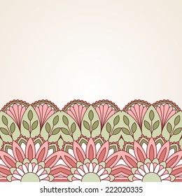 Floral oriental pattern.