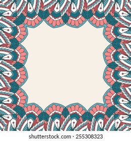 Floral oriental pattern.