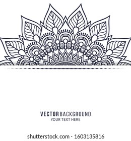 Floral oriental pattern. Mandala background