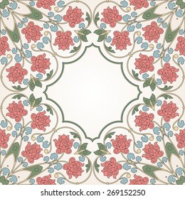 Floral oriental pattern in vintage style.