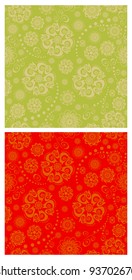 Floral oriental seamless patterns