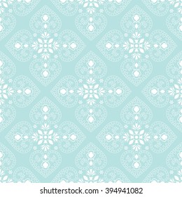 Floral oriental seamless vector pattern. Beautiful wallpaper and curtains.
