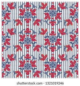 floral ornamen batik use for fashion