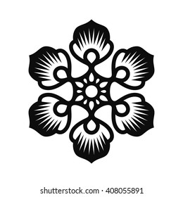 Floral Ornament For Backgrounds, Logos, Stickers, Labels, Tags And Other Design.