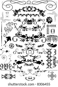 Floral ornament - baroque vector elements for designer