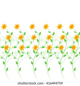 Floral ornament, beautiful background, vector