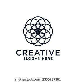 Floral ornament beauty logo design abstract