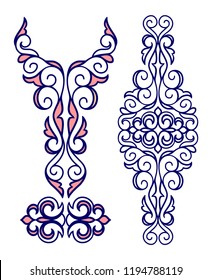 Floral ornament. Belt, collar